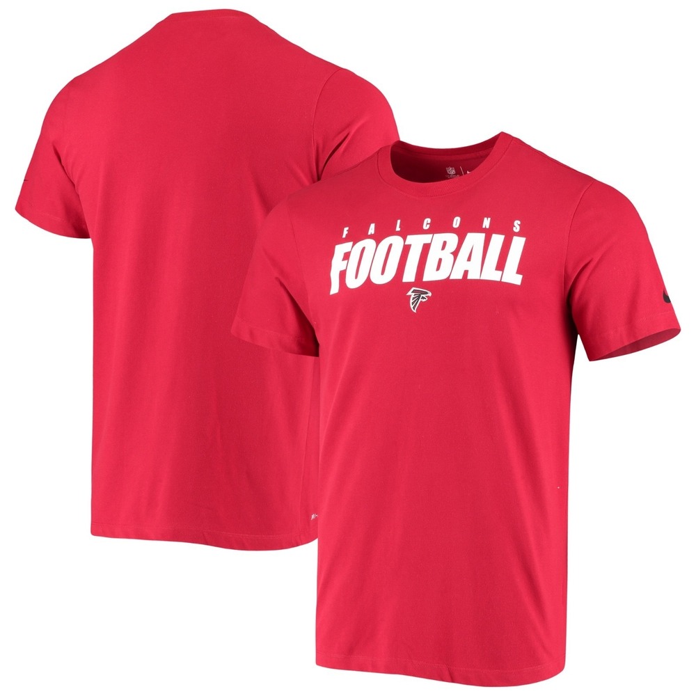 New Nike Atlanta Falcons Mens Football Short‎ Sleeve Shirt Size Medium Red White